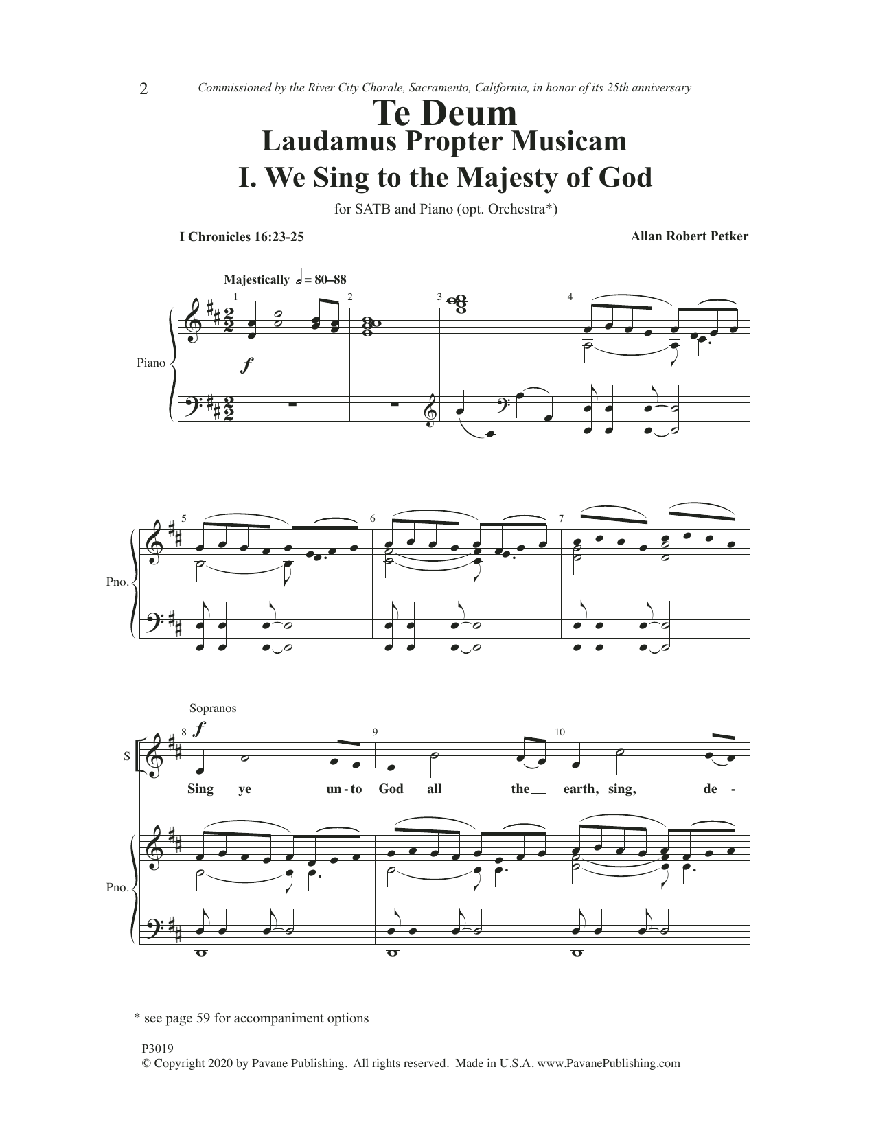 Download Allan Robert Petker Te Deum Laudamus Propter Musicam Sheet Music and learn how to play SATB Choir PDF digital score in minutes