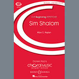 Download or print Allan Naplan Sim Shalom (Grant Peace) Sheet Music Printable PDF -page score for Festival / arranged 2-Part Choir SKU: 87745.