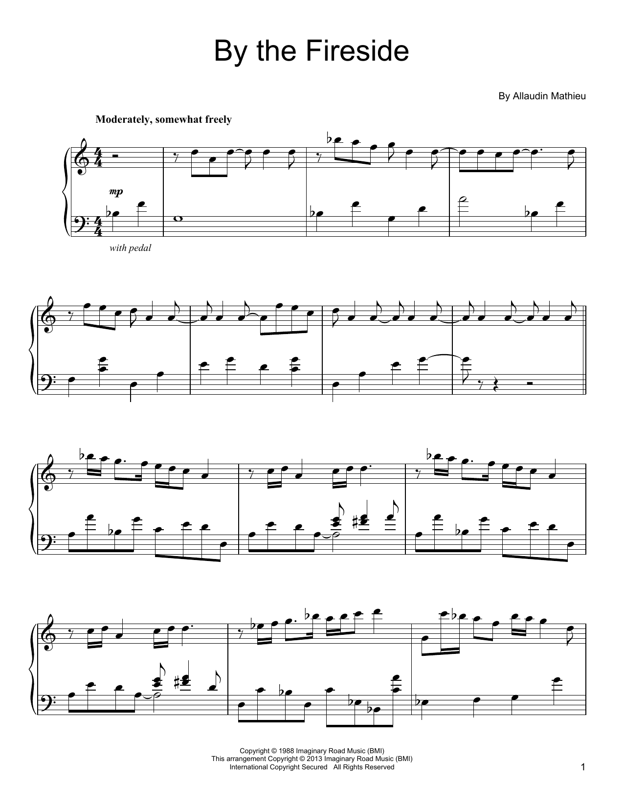 Download Allaudin Mathieu By The Fireside Sheet Music and learn how to play Piano PDF digital score in minutes