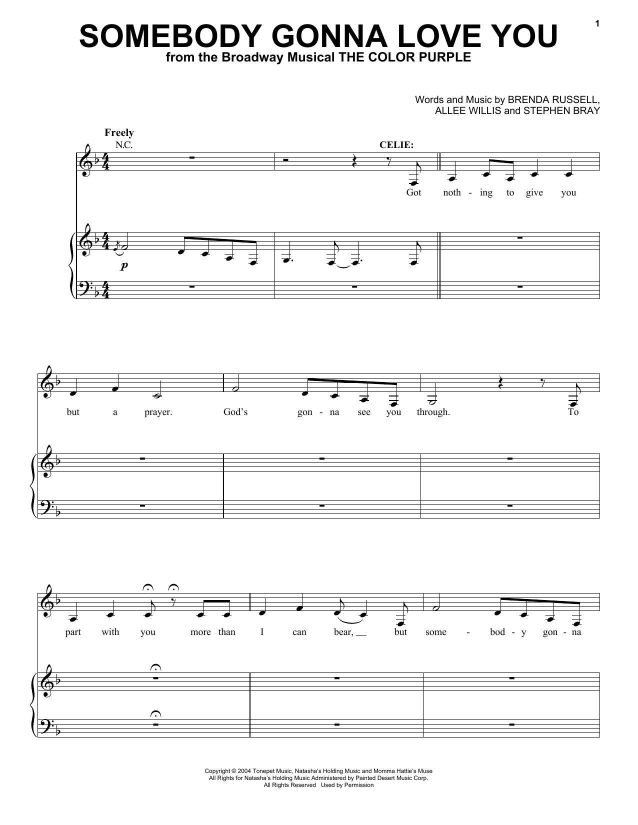 Download Allee Willis Somebody Gonna Love You Sheet Music and learn how to play Piano & Vocal PDF digital score in minutes