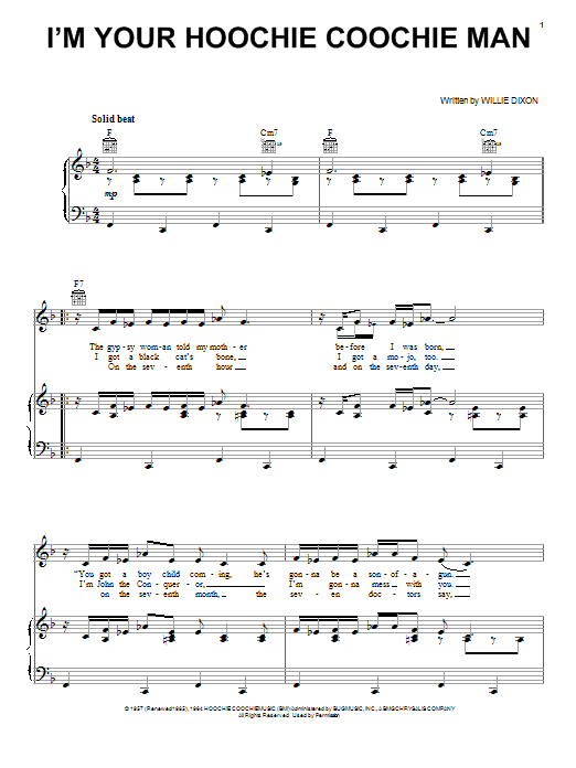 Download The Allman Brothers Band I'm Your Hoochie Coochie Man Sheet Music and learn how to play Guitar Tab PDF digital score in minutes
