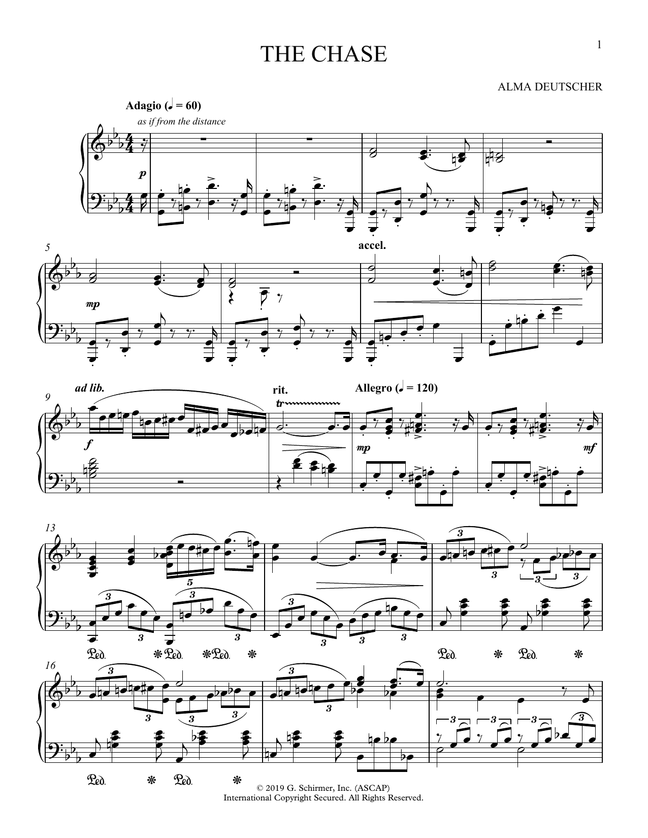 Download Alma Deutscher The Chase (Impromptu in C Minor) Sheet Music and learn how to play Piano Solo PDF digital score in minutes