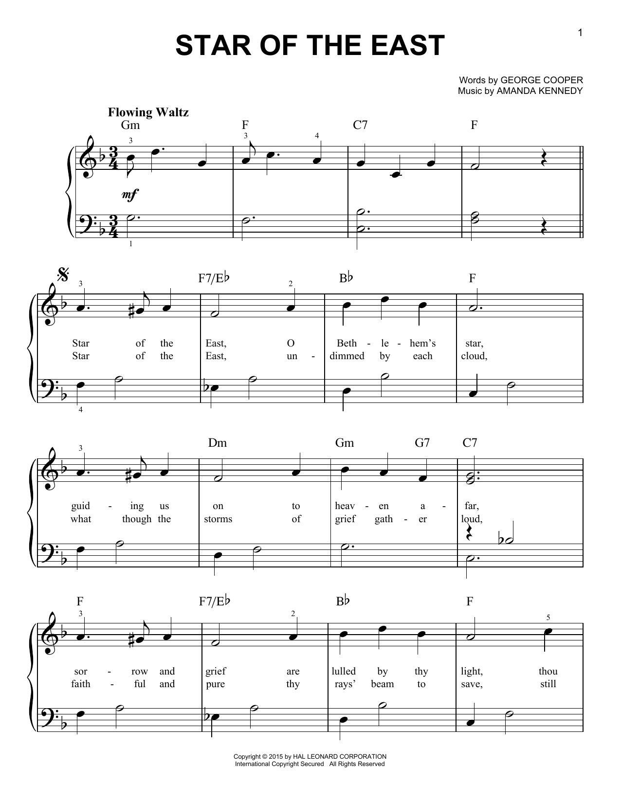 Download Amanda Kennedy Star Of The East Sheet Music and learn how to play Guitar Lead Sheet PDF digital score in minutes