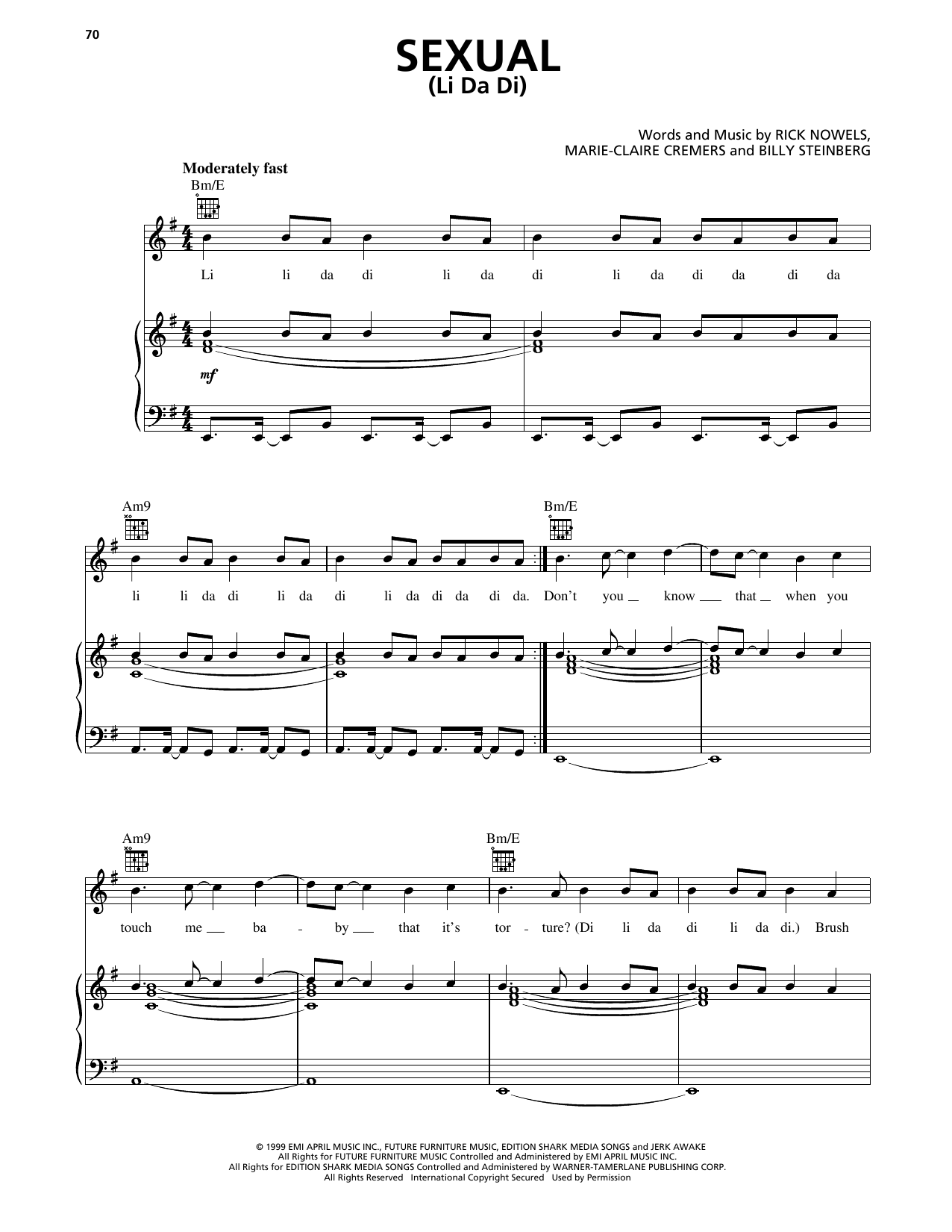 Download Amber Sexual (Li Da Di) Sheet Music and learn how to play Piano, Vocal & Guitar Chords (Right-Hand Melody) PDF digital score in minutes