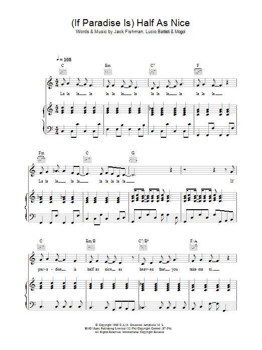 Download Amen Corner (If Paradise Is) Half As Nice Sheet Music and learn how to play Piano, Vocal & Guitar PDF digital score in minutes