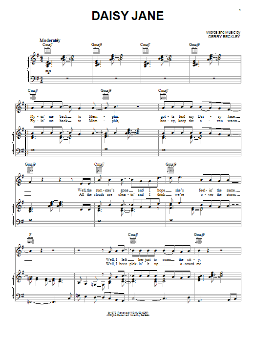 Download America Daisy Jane Sheet Music and learn how to play Easy Guitar PDF digital score in minutes