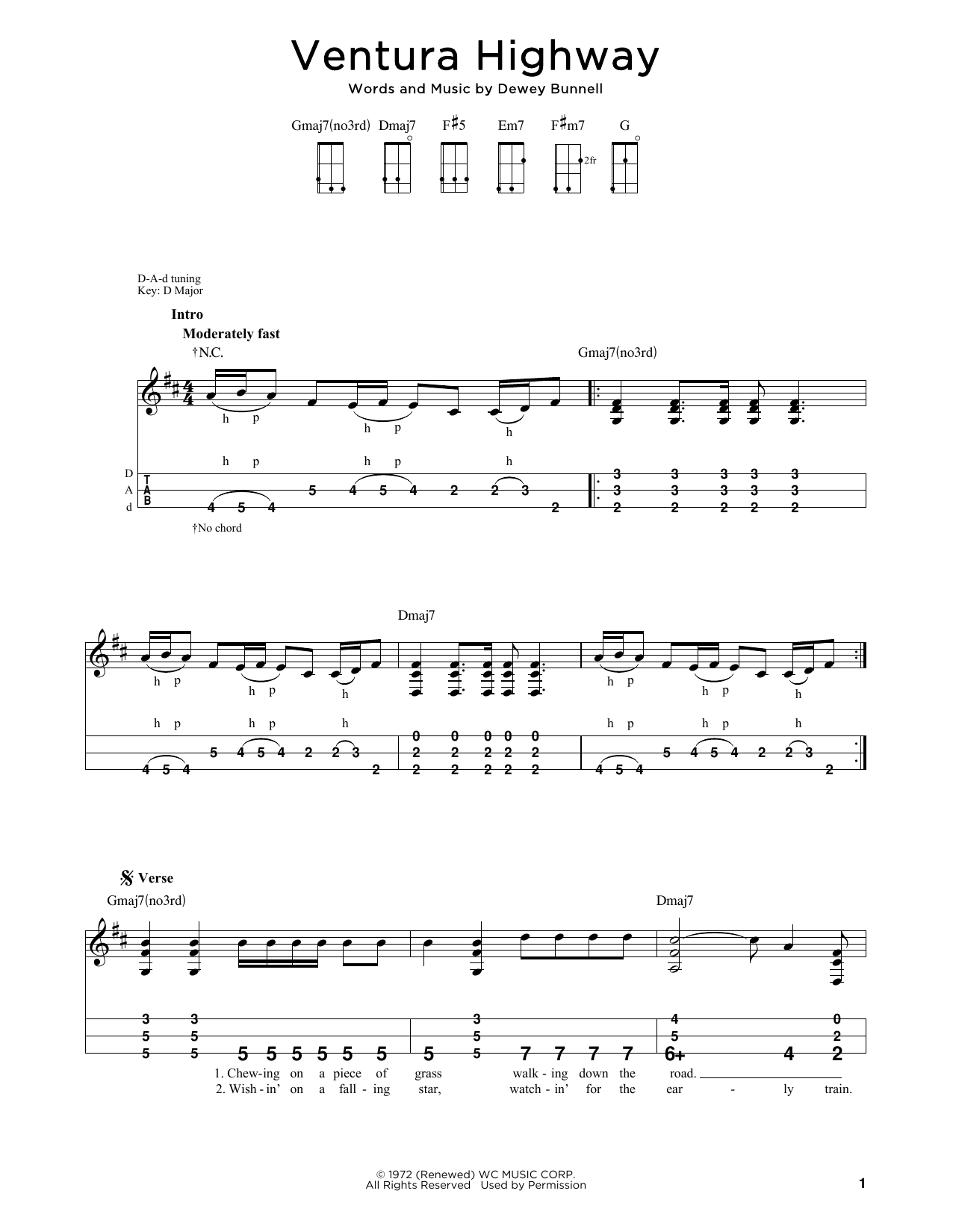 Download America Ventura Highway (arr. Steven B. Eulberg) Sheet Music and learn how to play Dulcimer PDF digital score in minutes