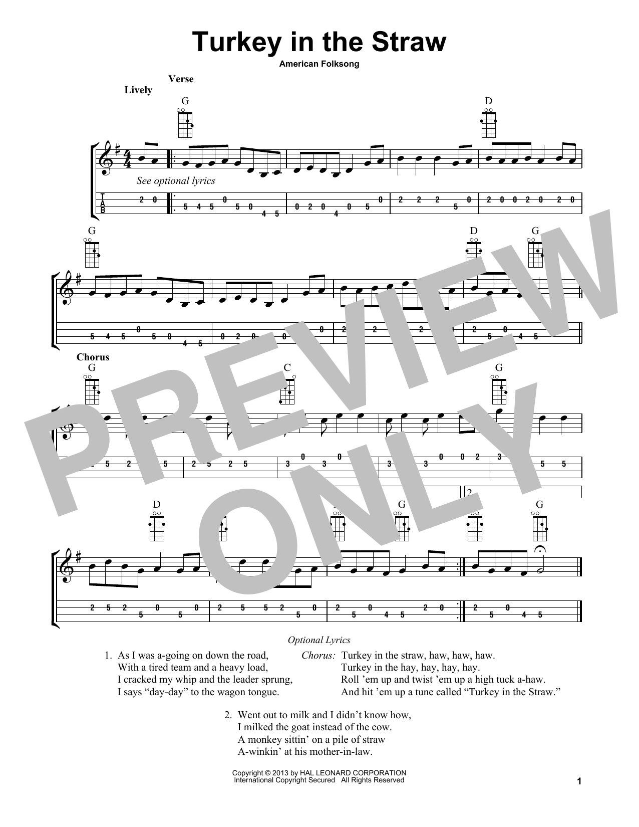 Download American Folksong Turkey In The Straw (arr. Bobby Westfall) Sheet Music and learn how to play Mandolin PDF digital score in minutes