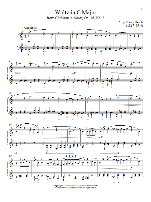Download Gail Smith Waltz In C Major Sheet Music and learn how to play Piano PDF digital score in minutes