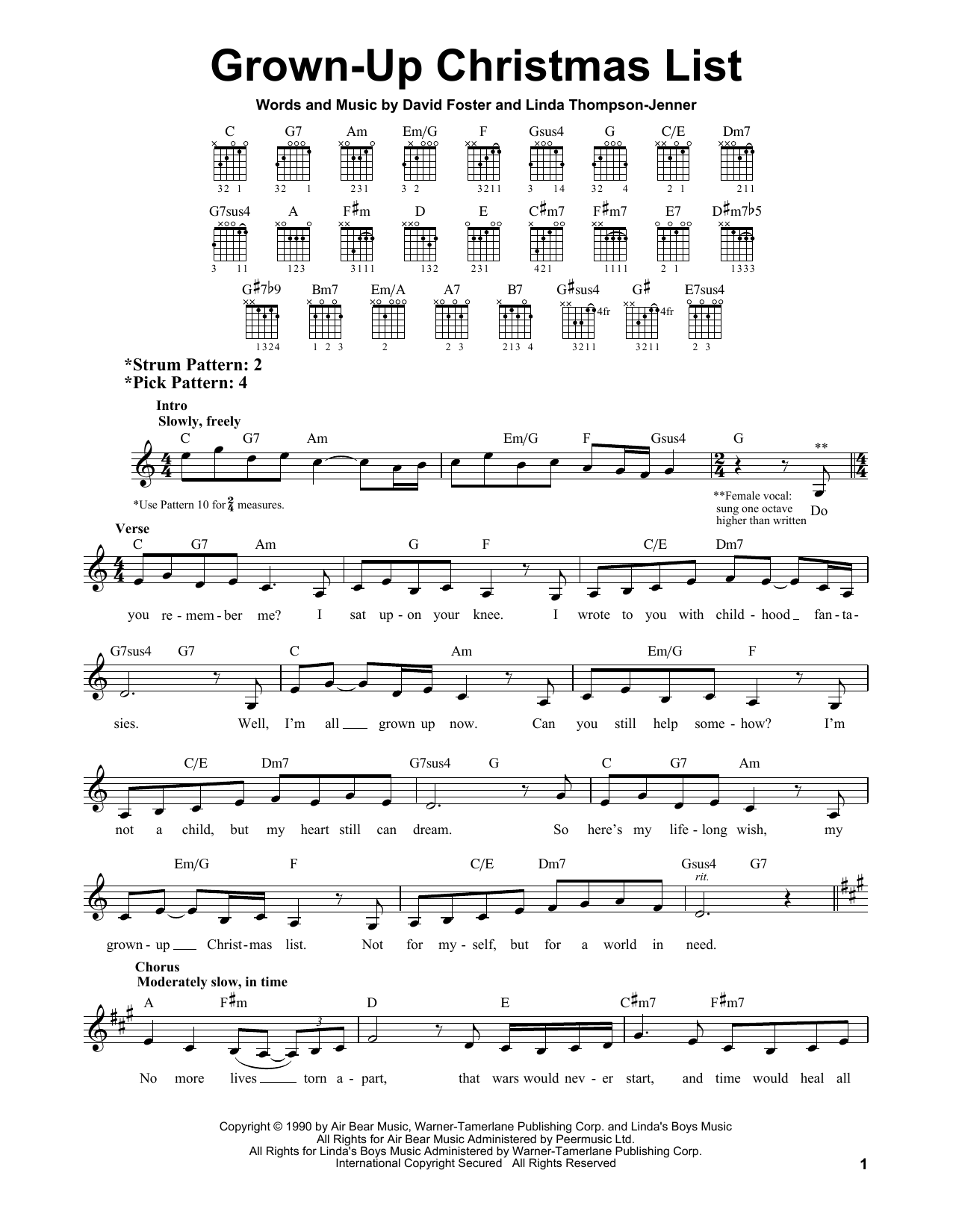 Download Amy Grant Grown-Up Christmas List Sheet Music and learn how to play Clarinet PDF digital score in minutes