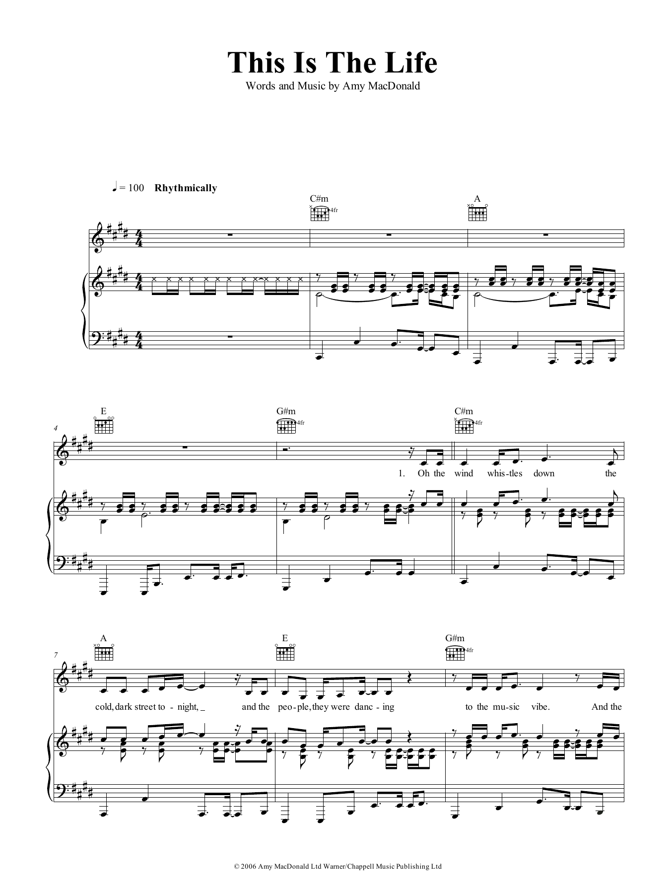 Download Amy MacDonald This Is The Life Sheet Music and learn how to play Piano, Vocal & Guitar (Right-Hand Melody) PDF digital score in minutes