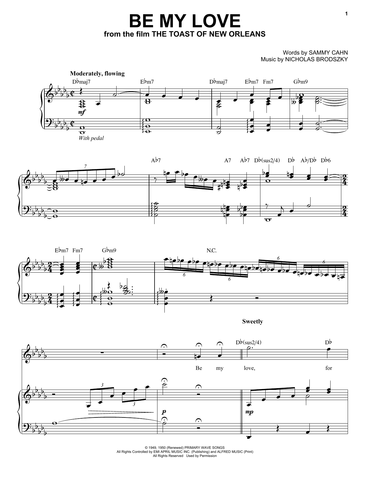 Download Andrea Bocelli Be My Love Sheet Music and learn how to play Piano & Vocal PDF digital score in minutes