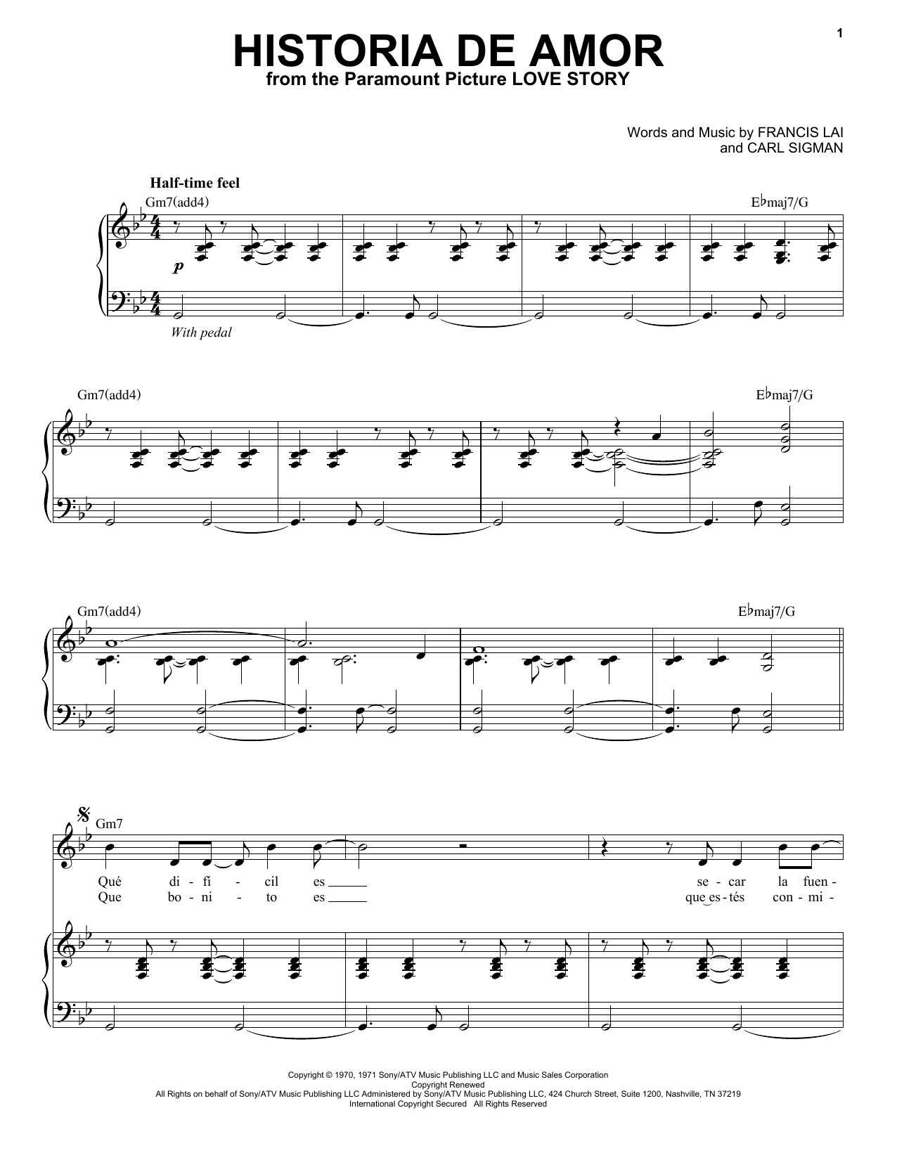 Download Andrea Bocelli Historia De Amor Sheet Music and learn how to play Piano & Vocal PDF digital score in minutes