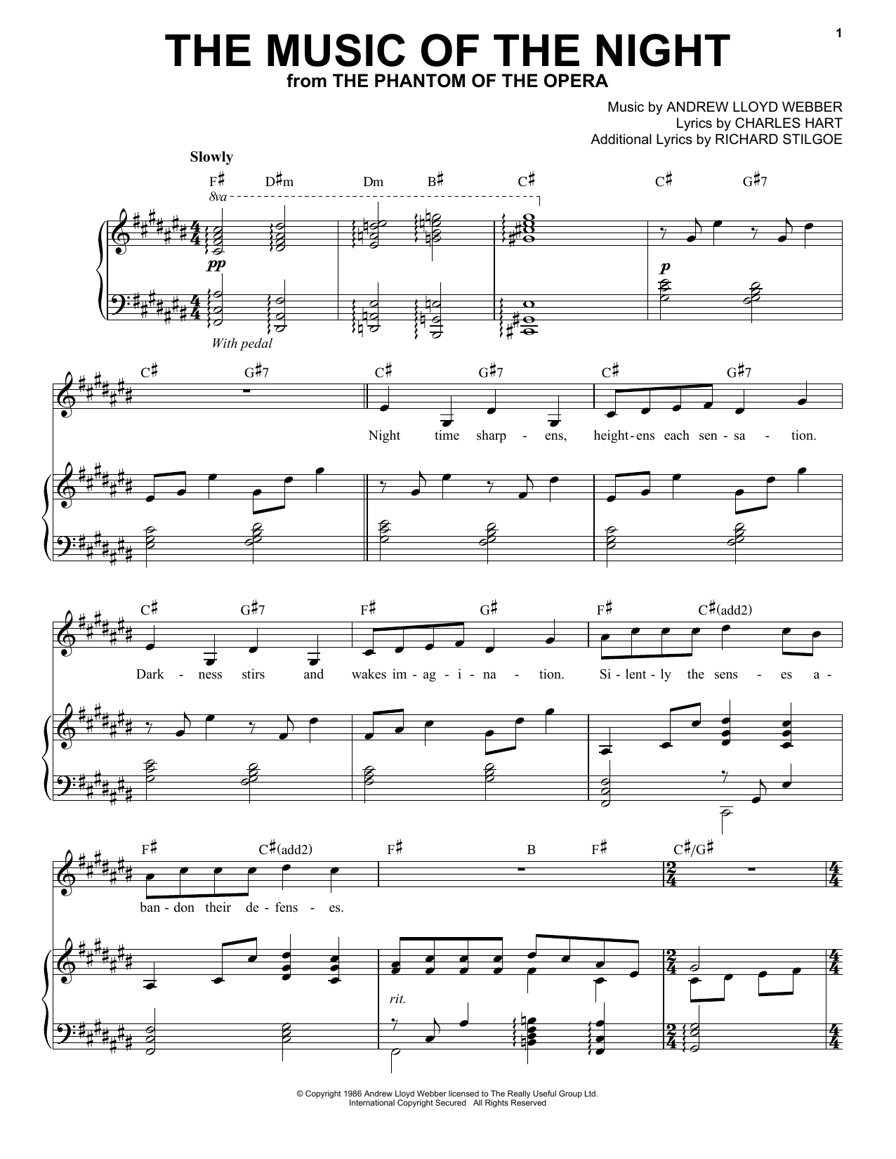 Download Andrea Bocelli The Music Of The Night Sheet Music and learn how to play Piano & Vocal PDF digital score in minutes