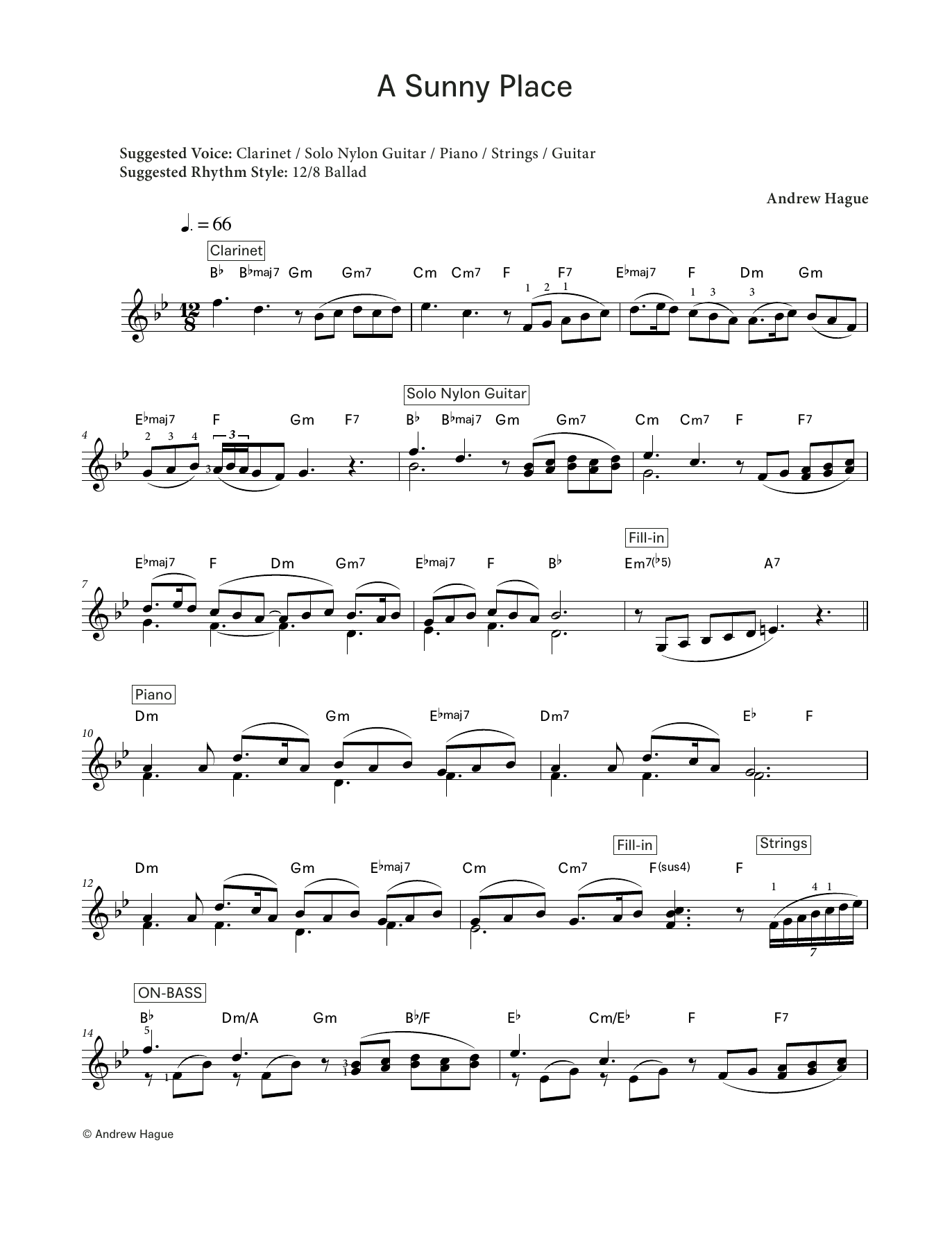 Download Andrew Hague A Sunny Place (LCME Electronic Keyboard Grade 5 List A) Sheet Music and learn how to play Piano Solo PDF digital score in minutes