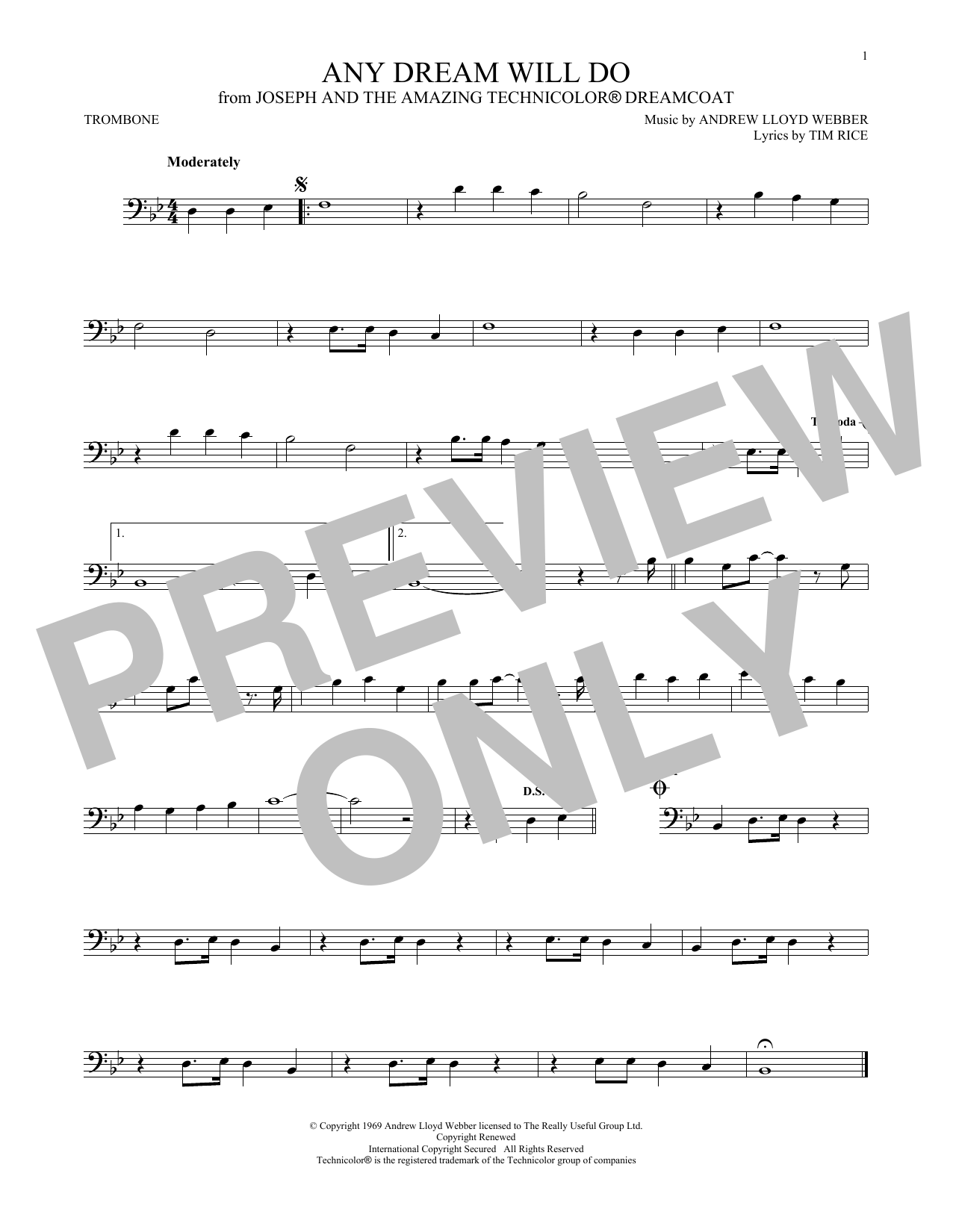 Download Andrew Lloyd Webber Any Dream Will Do (from Joseph And The Amazing Technicolor Dreamcoat) Sheet Music and learn how to play Violin PDF digital score in minutes