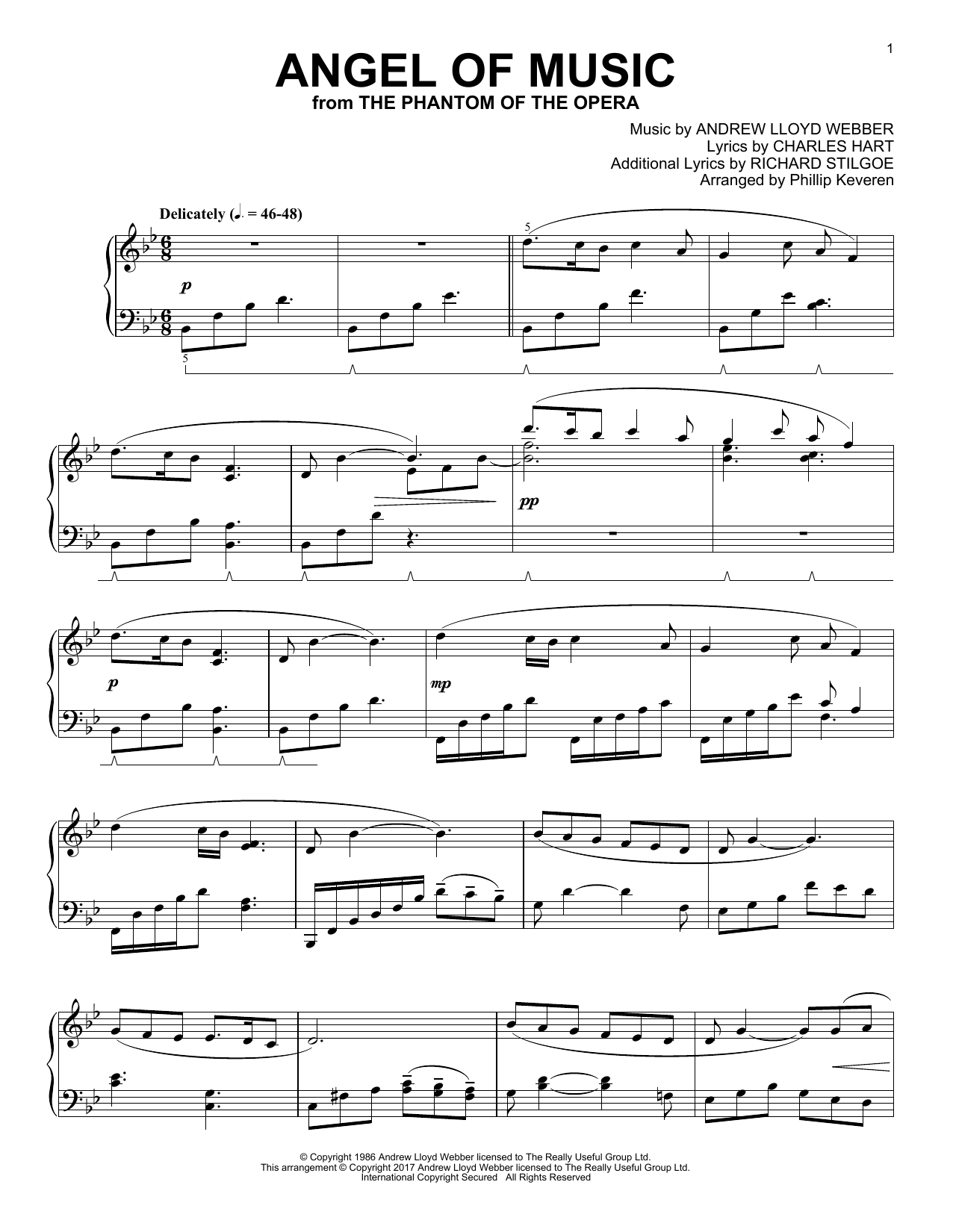 Download Phillip Keveren Angel Of Music Sheet Music and learn how to play Piano PDF digital score in minutes