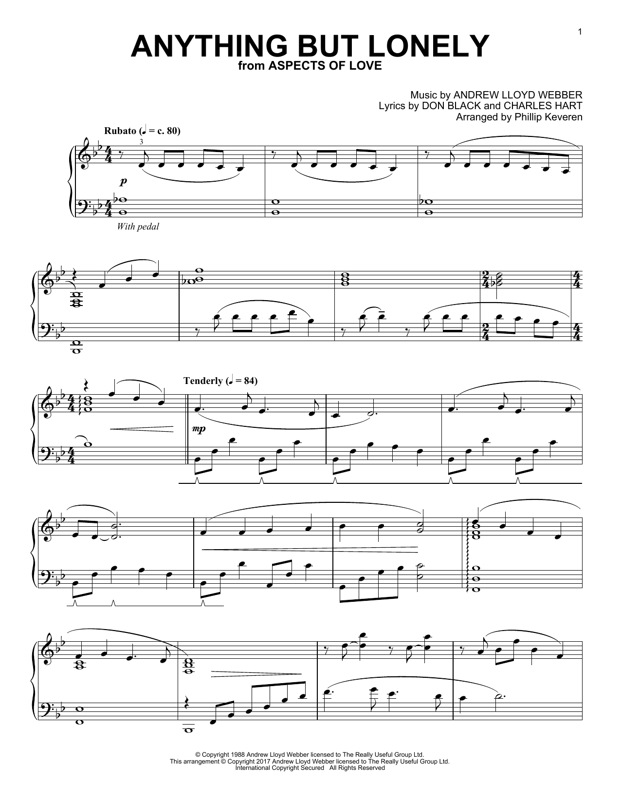 Download Phillip Keveren Anything But Lonely Sheet Music and learn how to play Piano PDF digital score in minutes