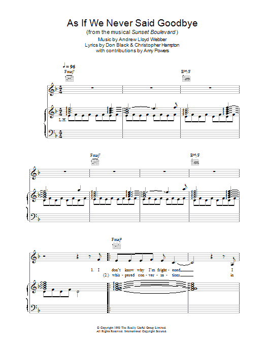 Download Andrew Lloyd Webber As If We Never Said Goodbye Sheet Music and learn how to play Viola PDF digital score in minutes