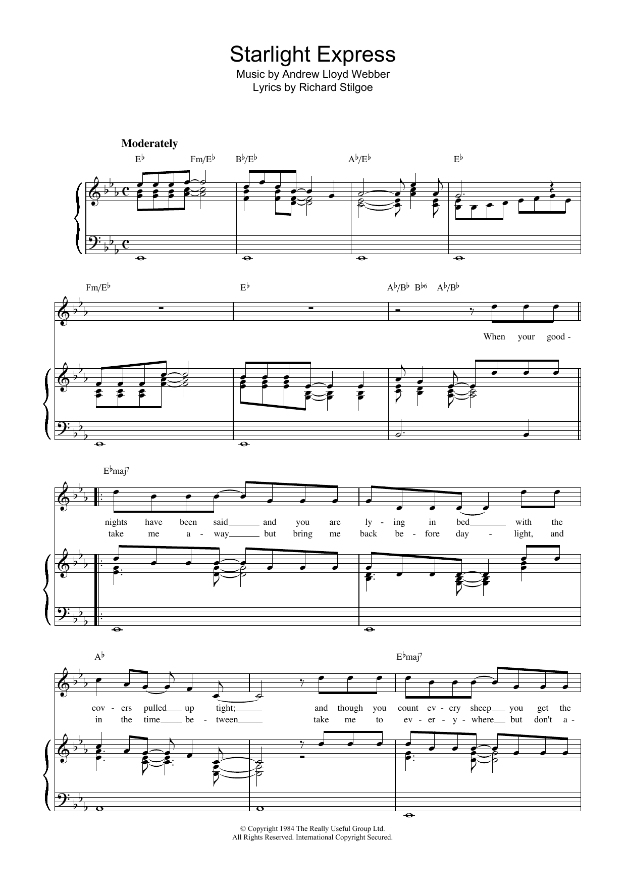 Download Andrew Lloyd Webber Starlight Express Sheet Music and learn how to play Clarinet Solo PDF digital score in minutes