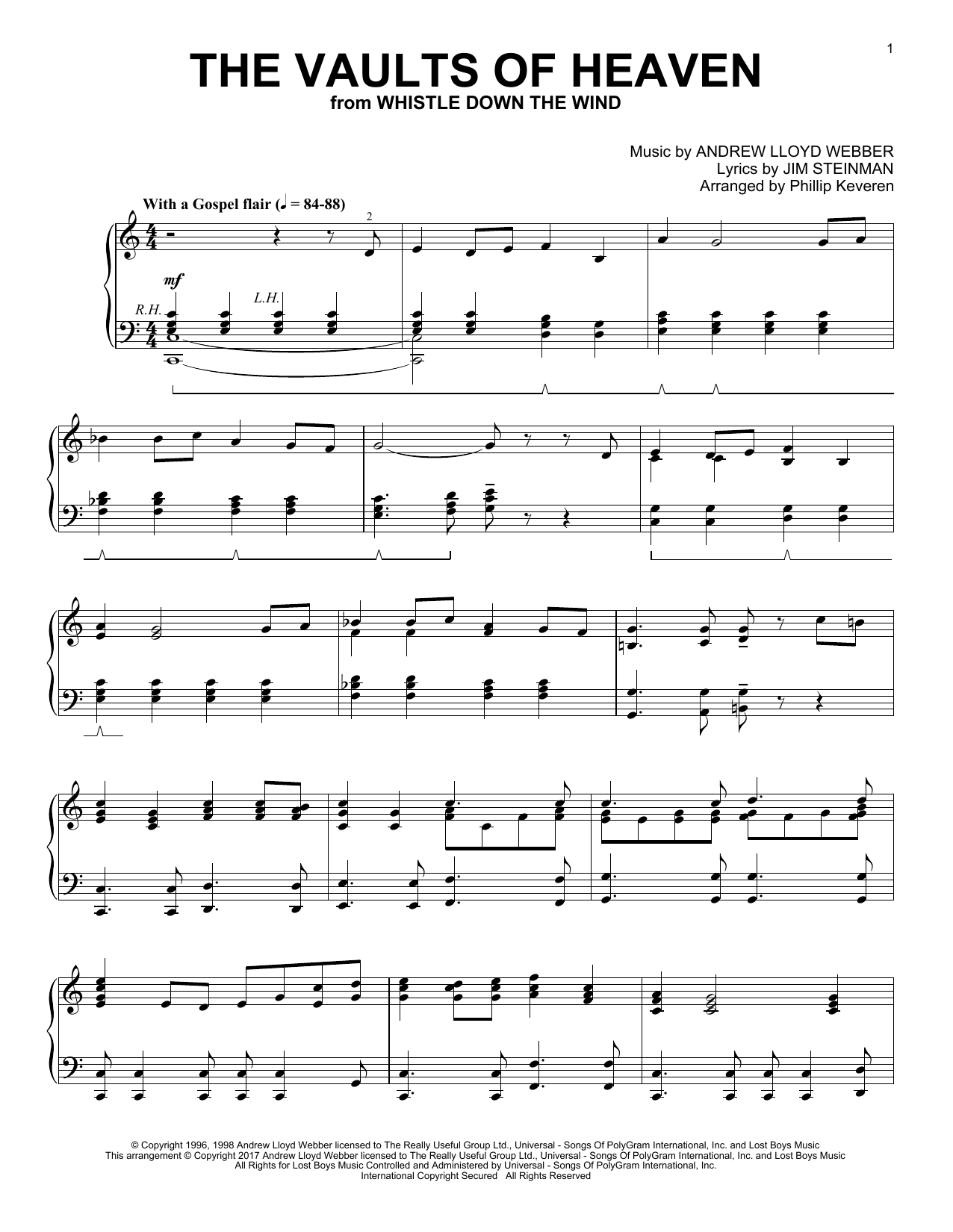 Download Phillip Keveren The Vaults Of Heaven Sheet Music and learn how to play Piano PDF digital score in minutes