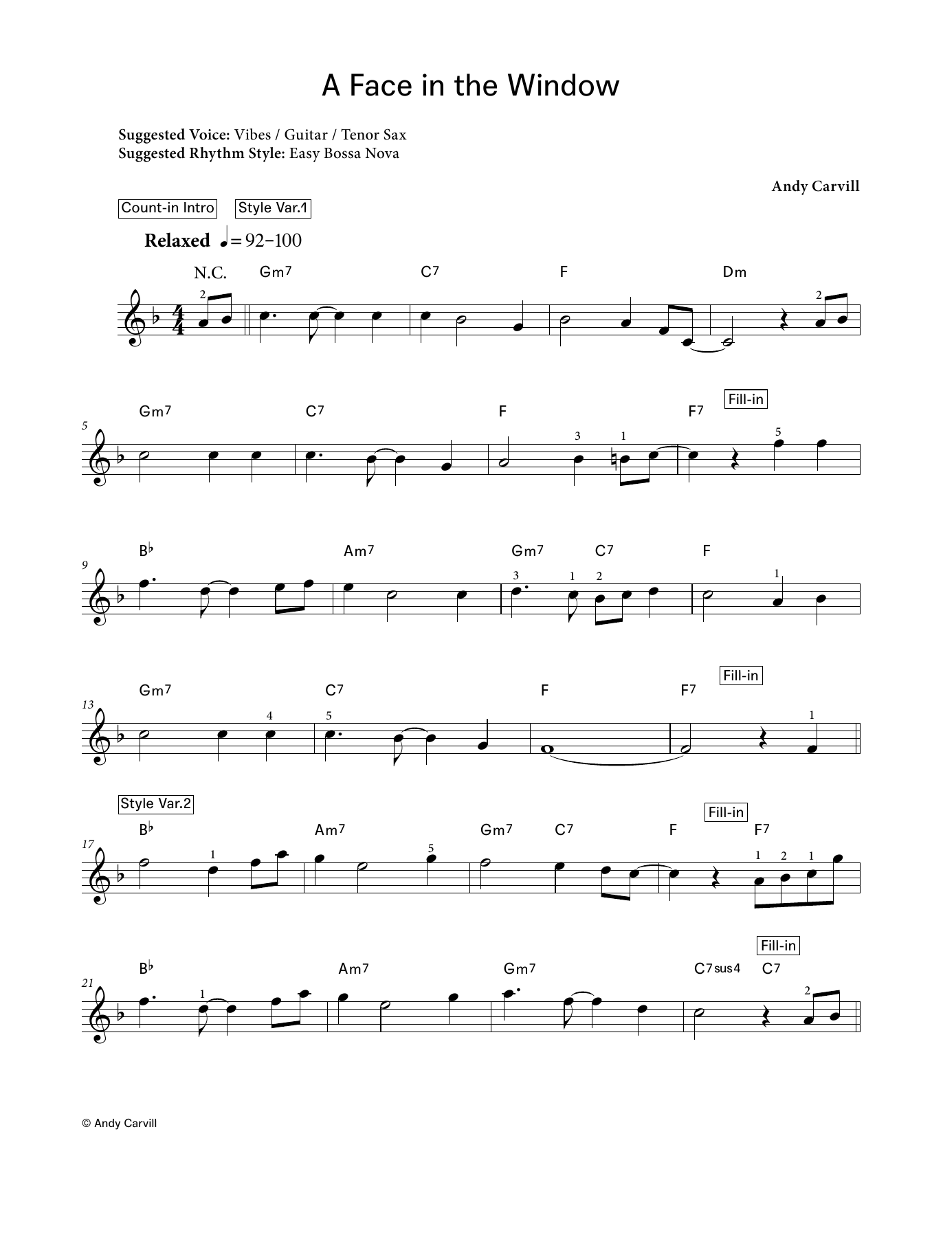 Download Andy Carvill A Face in the Window (LCME Electronic Keyboard Grade 1 List B) Sheet Music and learn how to play Piano Solo PDF digital score in minutes