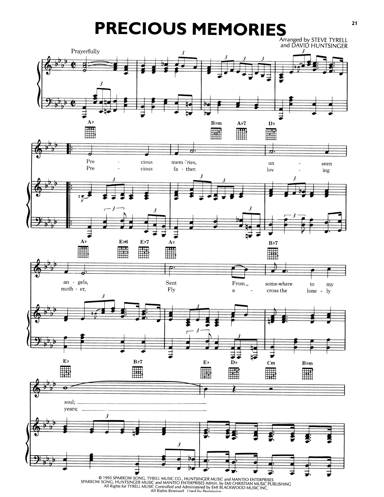 Download Andy Griffith Precious Memories Sheet Music and learn how to play Piano, Vocal & Guitar Chords (Right-Hand Melody) PDF digital score in minutes