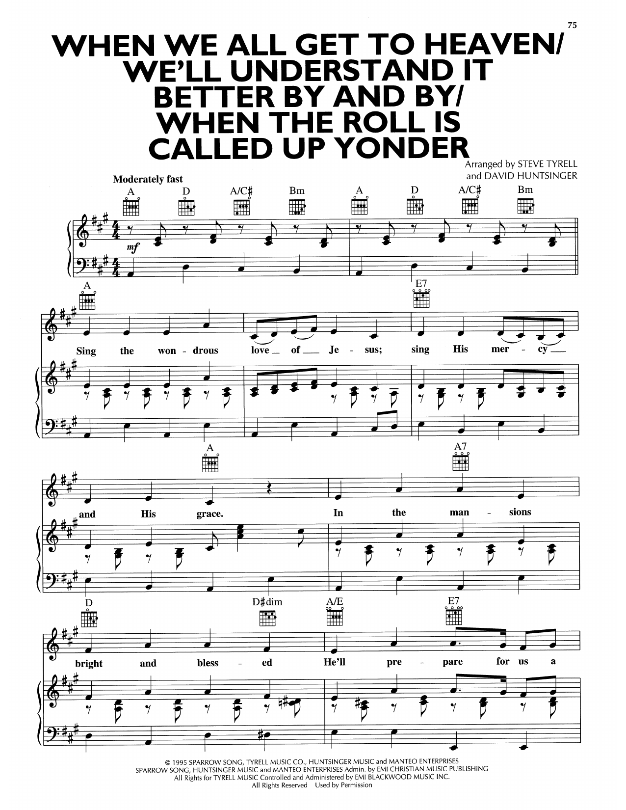 Download Andy Griffith When We All Get To Heaven/We'll Understand It Better By And By/When The Roll Is Sheet Music and learn how to play Piano, Vocal & Guitar Chords (Right-Hand Melody) PDF digital score in minutes