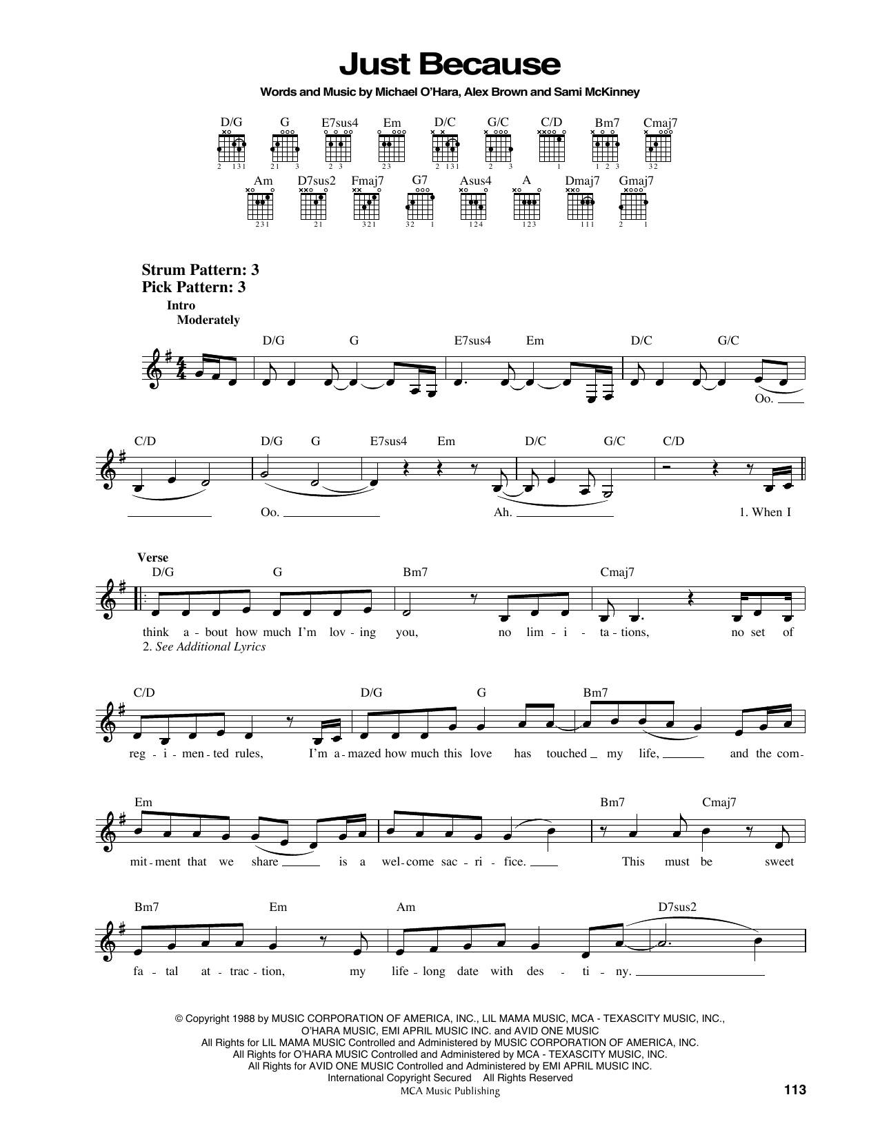 Download Anita Baker Just Because Sheet Music and learn how to play Easy Guitar PDF digital score in minutes