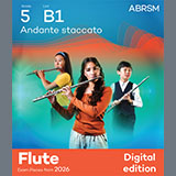 Download or print Anna Bon di Venezia Andante staccato (Grade 5, list B1, from the ABRSM Flute Syllabus from 2026) Sheet Music Printable PDF -page score for Classical / arranged Flute Solo SKU: 1765845.