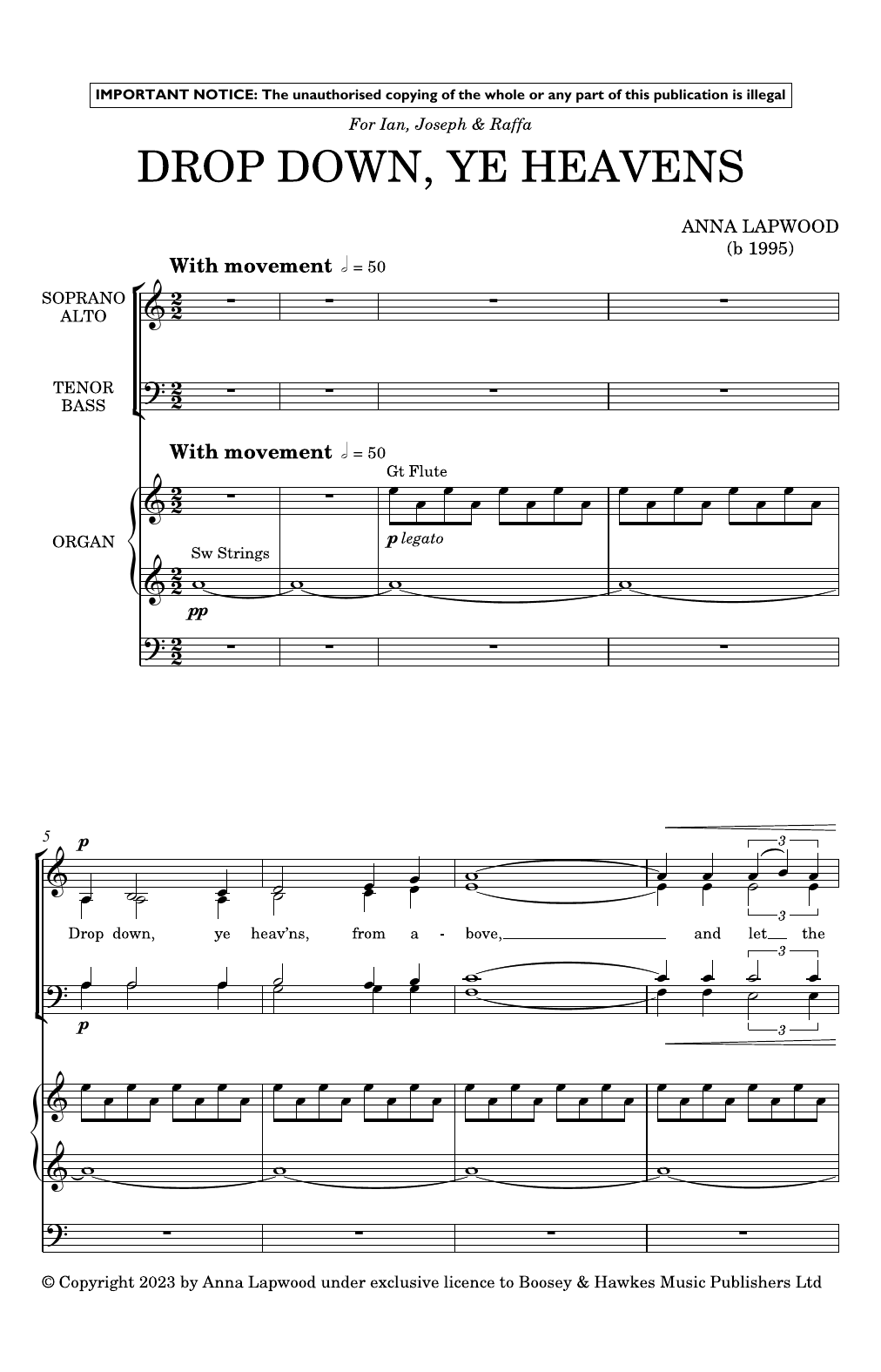 Download Anna Lapwood Drop Down, Ye Heavens Sheet Music and learn how to play Choir PDF digital score in minutes