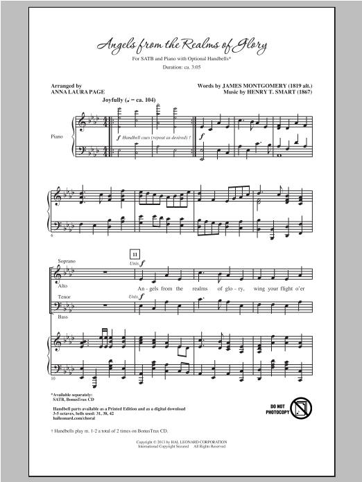 Download Anna Laura Page Angels From The Realms Of Glory Sheet Music and learn how to play Percussion PDF digital score in minutes