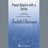 Download or print Annie Pasqua Peace Begins With A Smile Sheet Music Printable PDF -page score for Poetry / arranged SATB Choir SKU: 1648561.