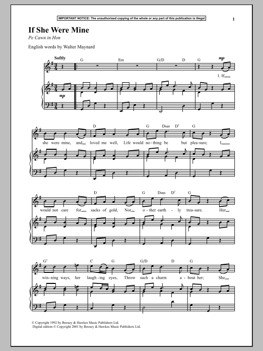 Download Anonymous If She Were Mine Sheet Music and learn how to play Piano PDF digital score in minutes
