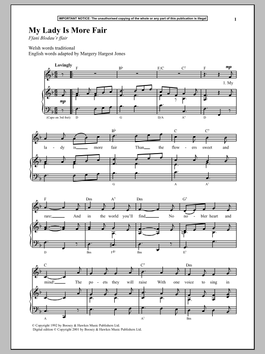 Download Anonymous My Lady Is More Fair Sheet Music and learn how to play Piano PDF digital score in minutes
