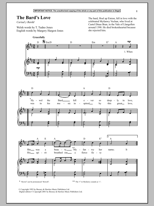Download Anonymous The Bard's Love Sheet Music and learn how to play Piano PDF digital score in minutes