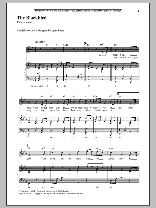 Download Anonymous The Blackbird Sheet Music and learn how to play Piano PDF digital score in minutes
