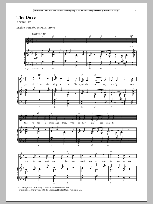 Download Anonymous The Dove Sheet Music and learn how to play Piano PDF digital score in minutes