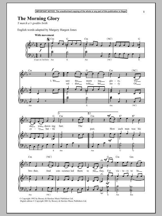 Download Anonymous The Morning Glory Sheet Music and learn how to play Piano PDF digital score in minutes