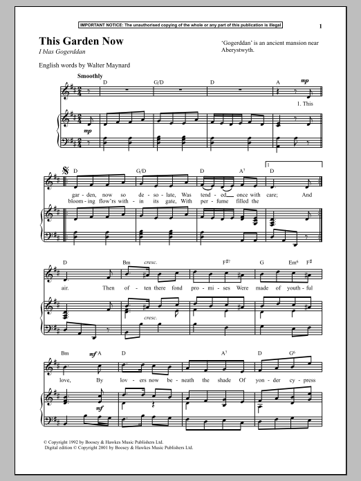 Download Anonymous This Garden Now Sheet Music and learn how to play Piano PDF digital score in minutes