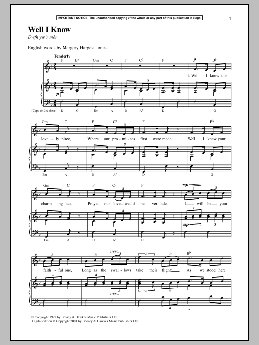 Download Anonymous Well I Know Sheet Music and learn how to play Piano PDF digital score in minutes