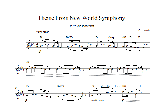 Download Antonín Dvorák New World Symphony Sheet Music and learn how to play Piano Duet PDF digital score in minutes