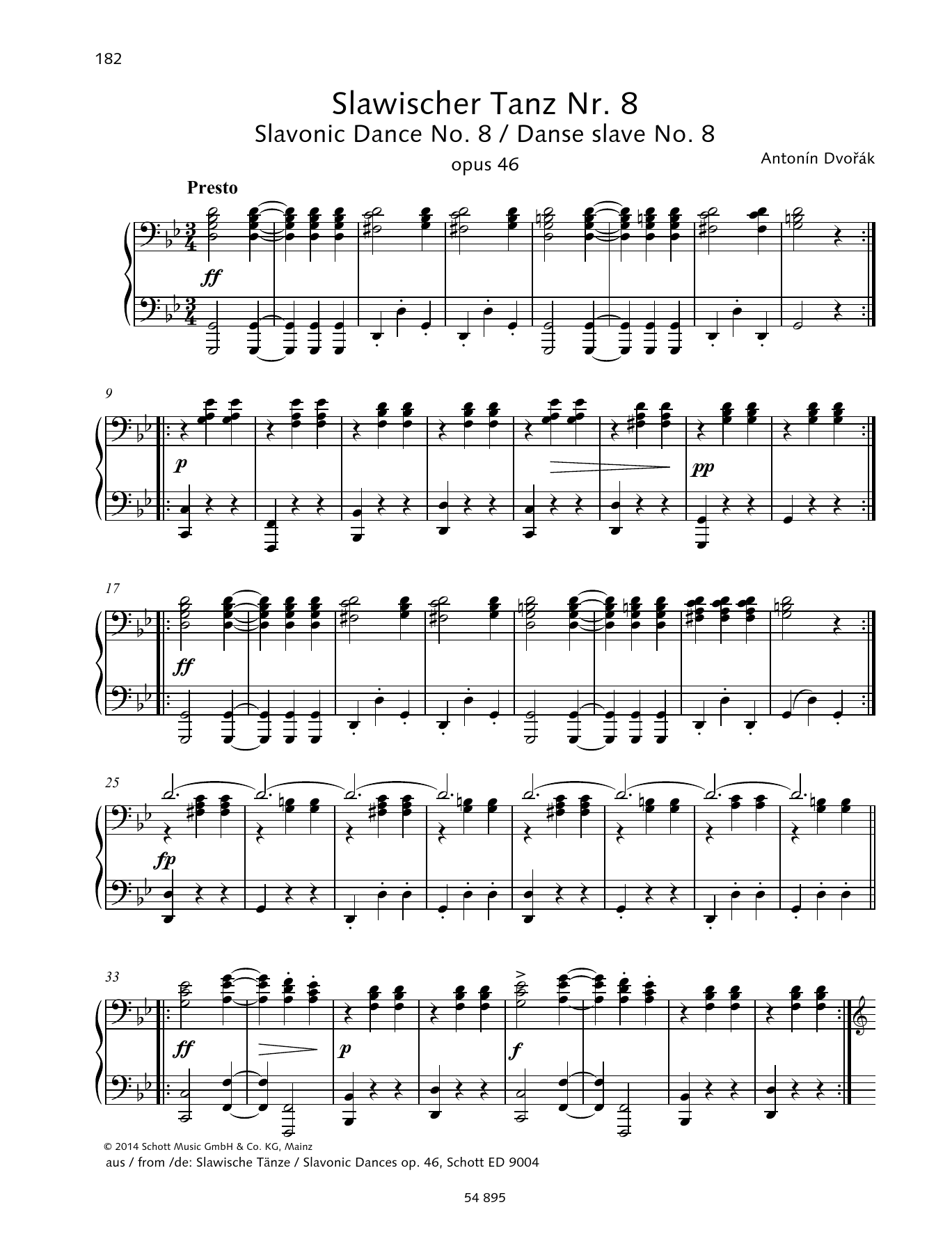 Download Antonín Dvorák Slavonic Dance Sheet Music and learn how to play Piano Duet PDF digital score in minutes