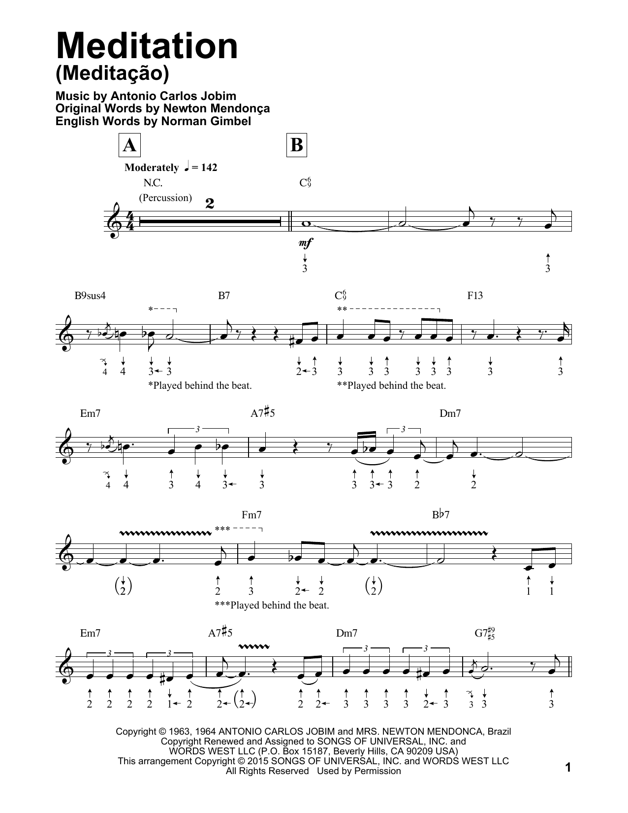 Download Antonio Carlos Jobim Meditation (Meditacao) (arr. Will Galison) Sheet Music and learn how to play Harmonica PDF digital score in minutes