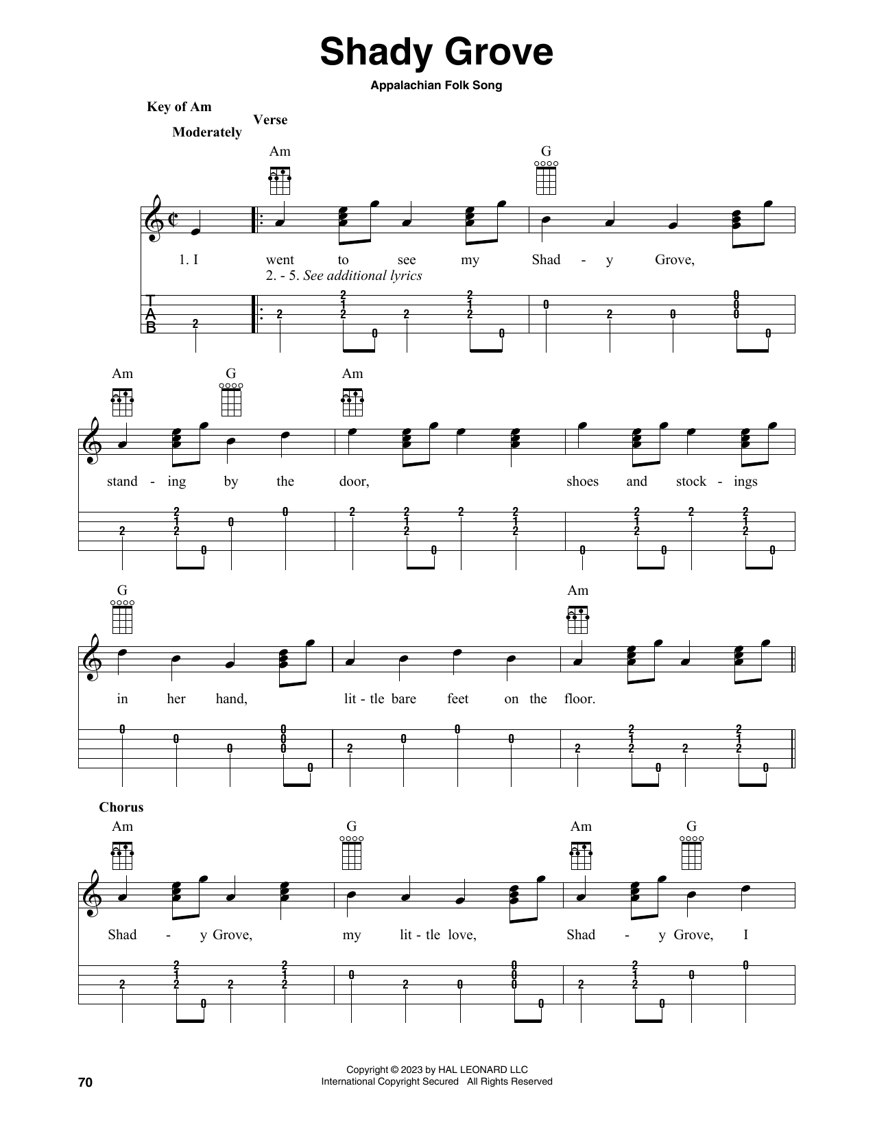 Download Appalachian Folk Song Shady Grove (arr. Fred Sokolow) Sheet Music and learn how to play Banjo Tab PDF digital score in minutes