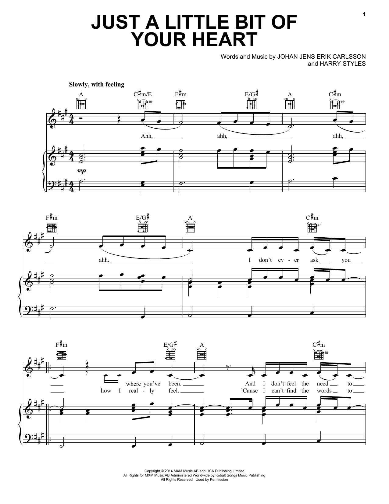 Download Ariana Grande Just A Little Bit Of Your Heart Sheet Music and learn how to play Piano, Vocal & Guitar (Right-Hand Melody) PDF digital score in minutes