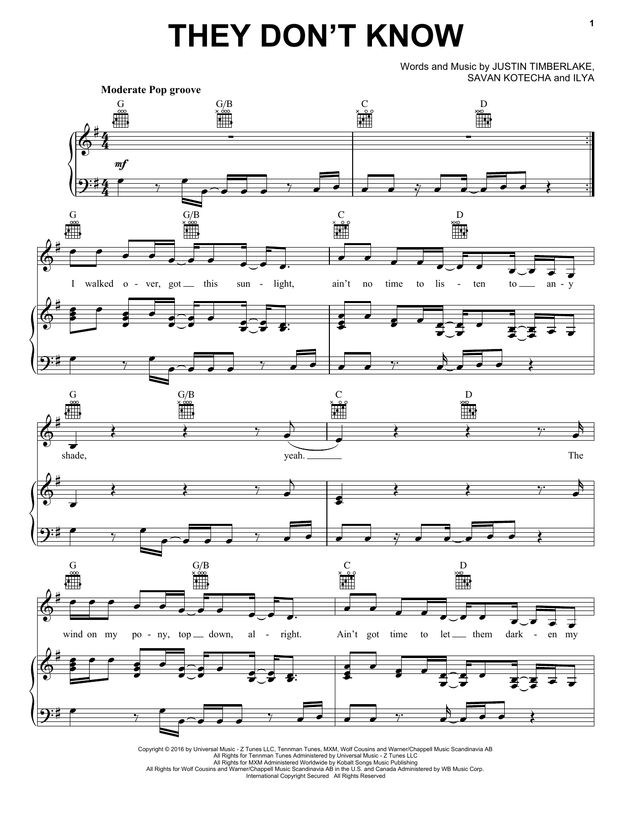 Download Ariana Grande They Don't Know Sheet Music and learn how to play Piano, Vocal & Guitar (Right-Hand Melody) PDF digital score in minutes
