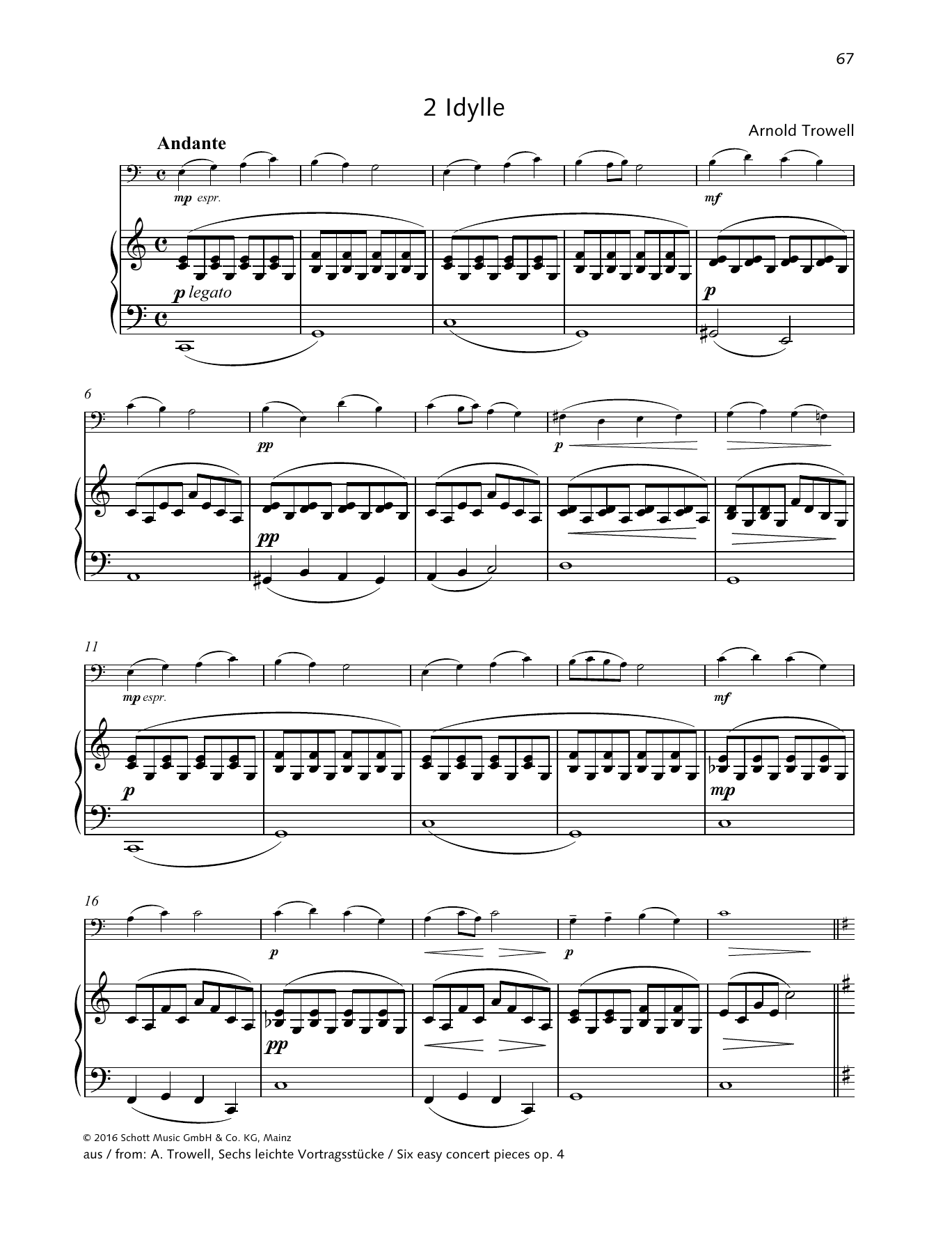 Download Arnold Trowell Idylle Sheet Music and learn how to play String Solo PDF digital score in minutes