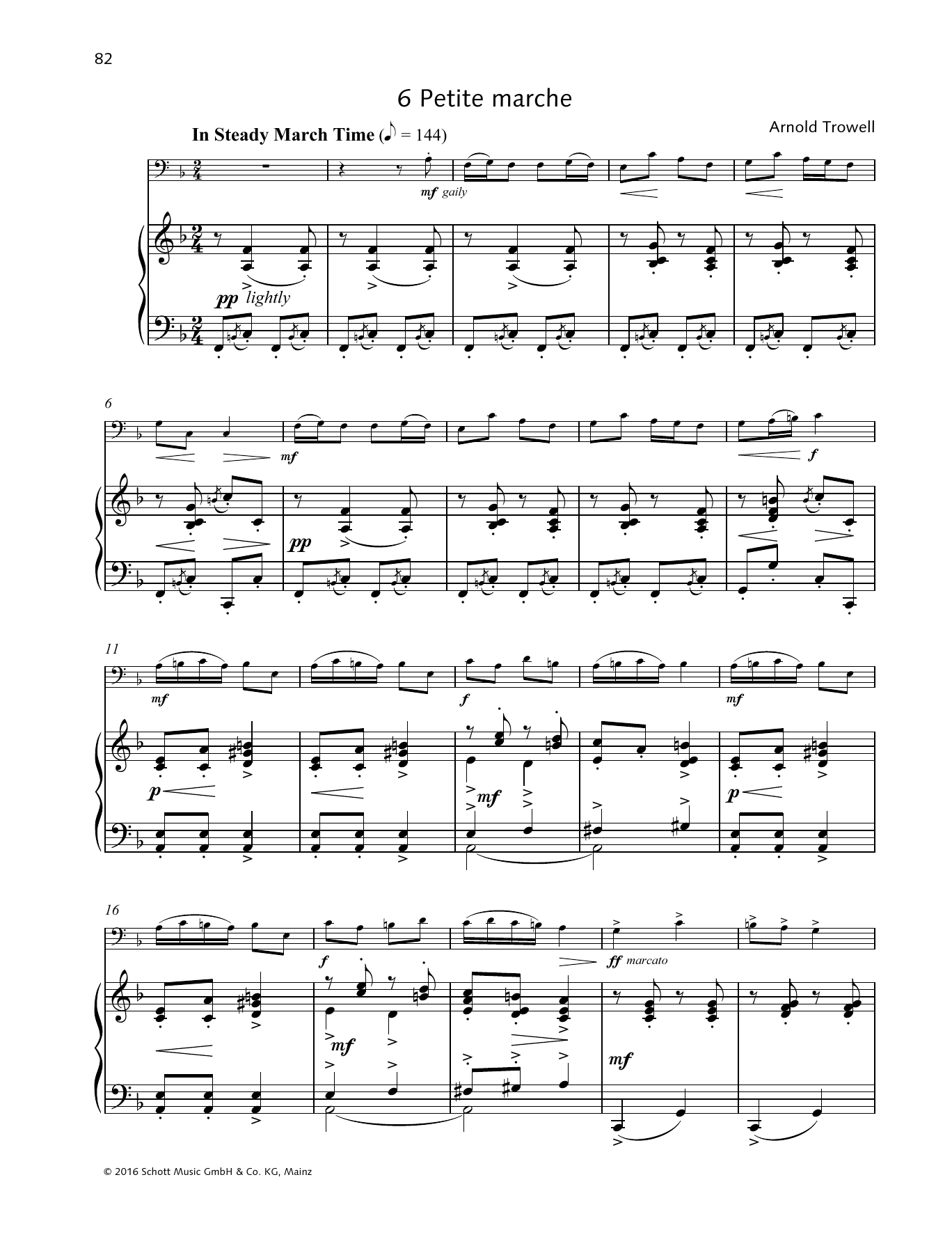 Download Arnold Trowell Petite marche Sheet Music and learn how to play String Solo PDF digital score in minutes