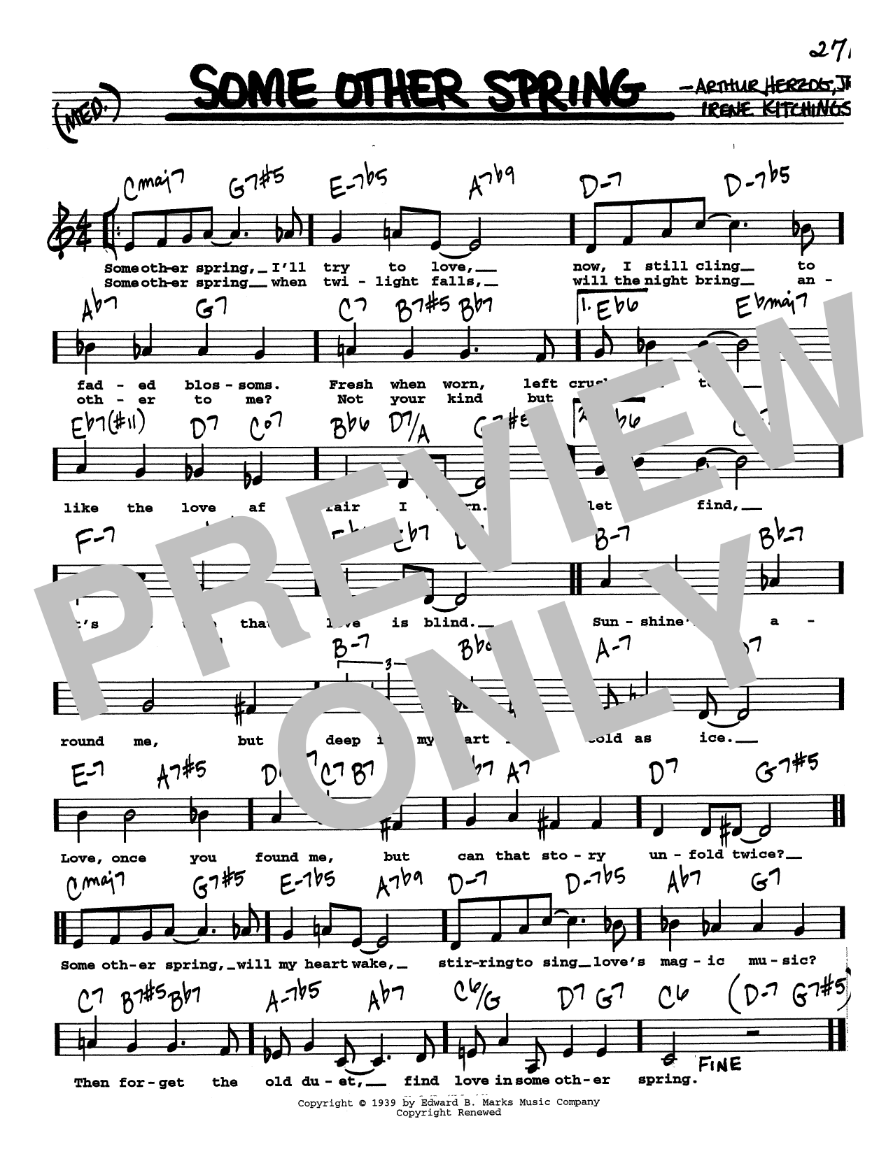 Download Arthur Herzog Jr. Some Other Spring (Low Voice) Sheet Music and learn how to play Real Book – Melody, Lyrics & Chords PDF digital score in minutes